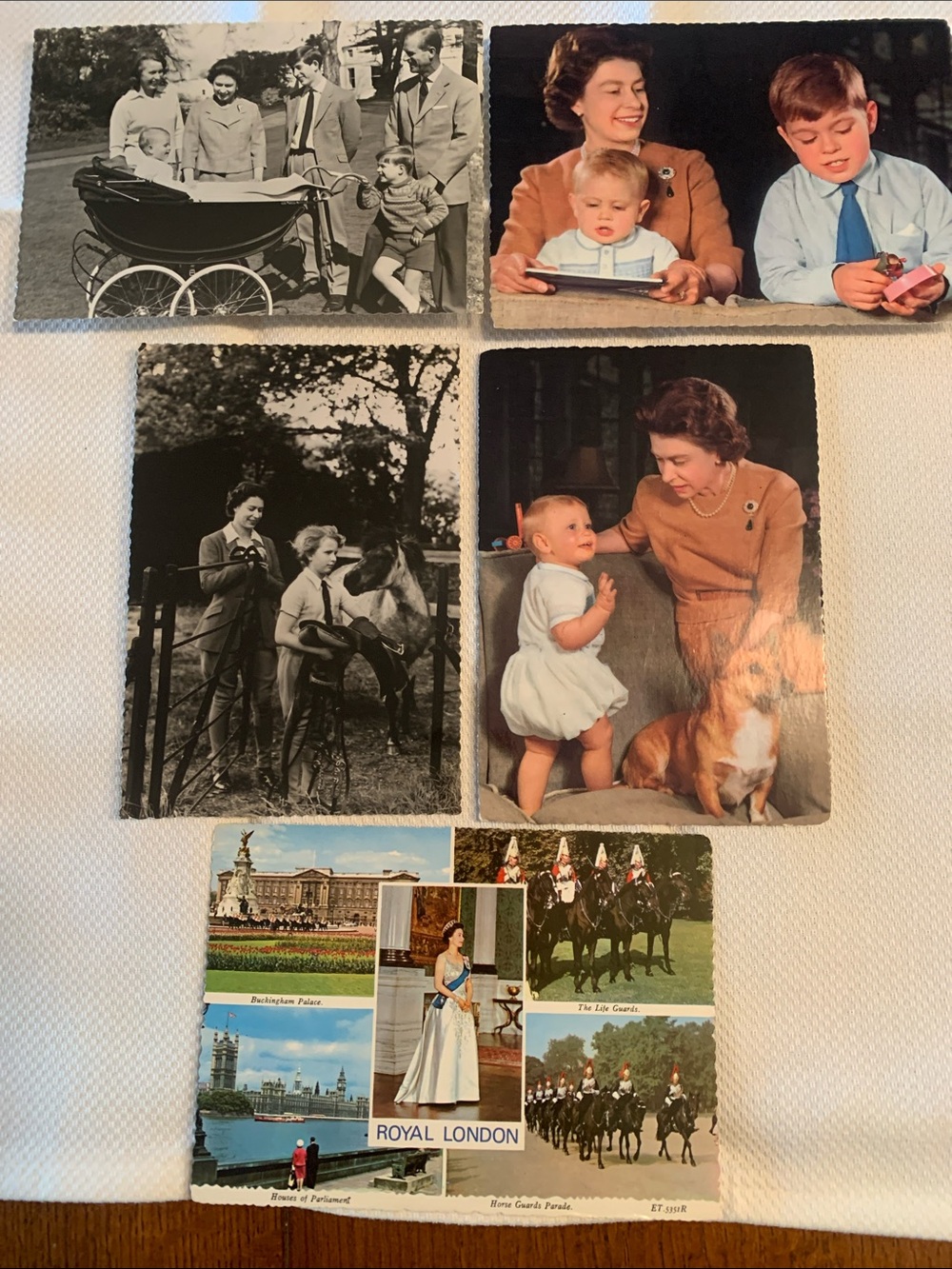 Vintage Royal Family Postcard Set - Queen Elizabeth II Images
